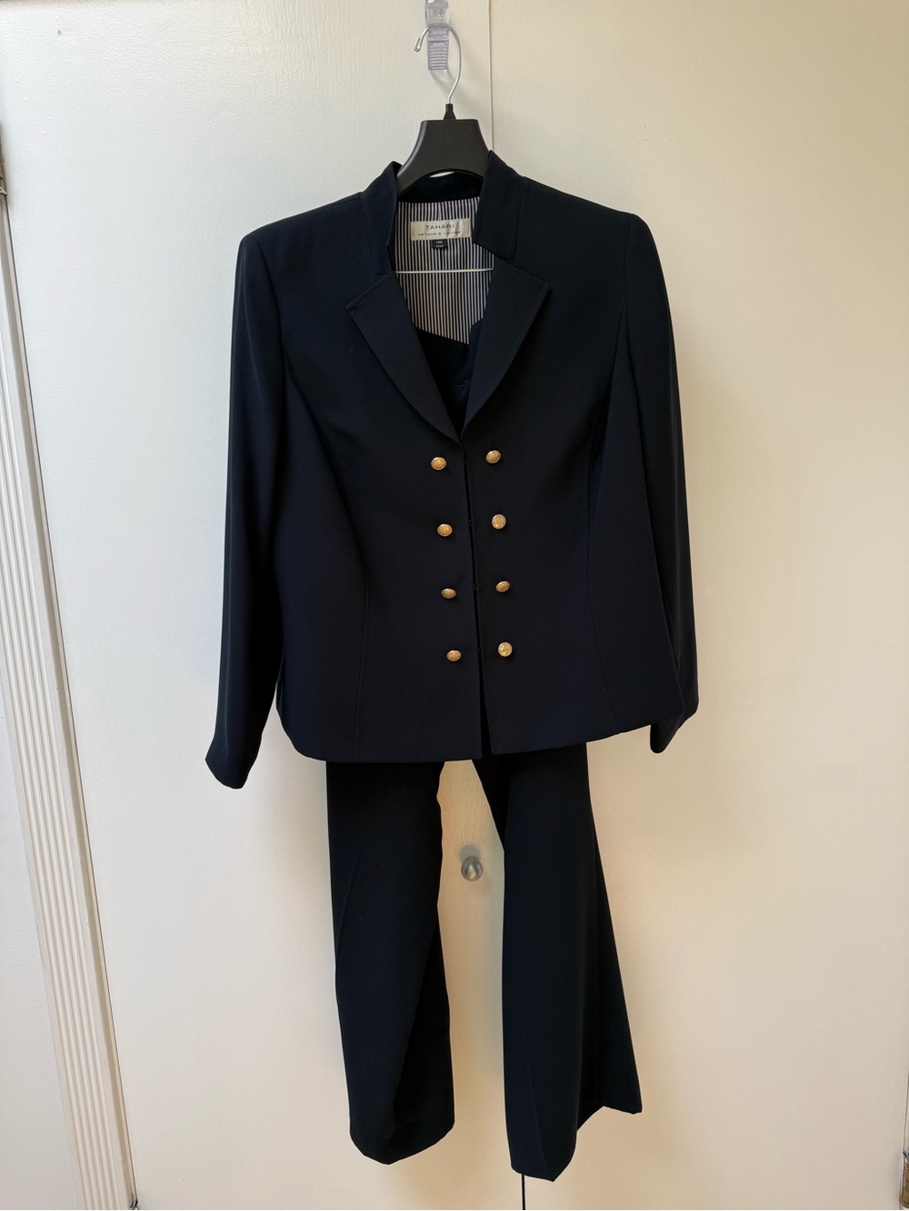 Tahari Arthur Levine 14W Contemporary Blue Suit